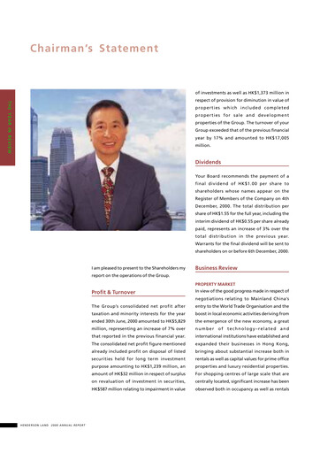 Thumbnail Henderson Land Development
 Annual Report 1999-2000