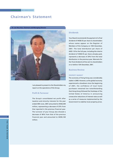 Thumbnail Henderson Land Development
 Annual Report 2000-2001