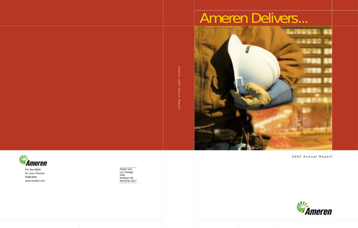 Thumbnail Ameren
 Annual Report 2002