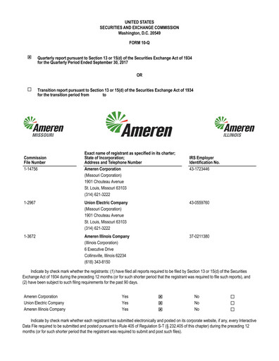 Vorschaubild Ameren
 Quartalsbericht 2017-q3
