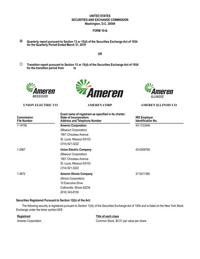 Vorschaubild Ameren
 Quartalsbericht 2019-q1