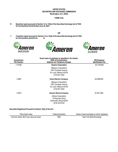 Vorschaubild Ameren
 Quartalsbericht 2021-q2