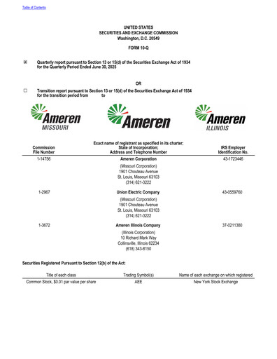Vorschaubild Ameren
 Quartalsbericht 2025-q2