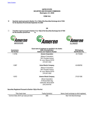 Vorschaubild Ameren
 Quartalsbericht 2025-q3