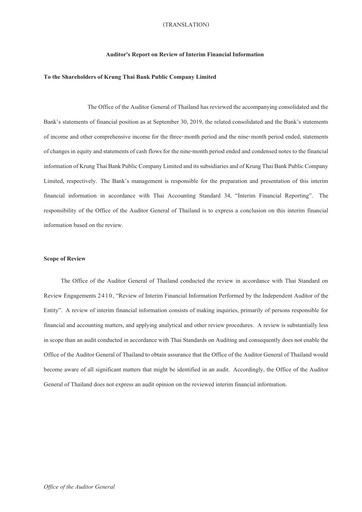 Thumbnail Krung Thai Bank Quarterly Report 2019-q3