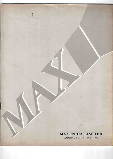 Thumbnail Max Financial Services
 Annual Report 1994-1995