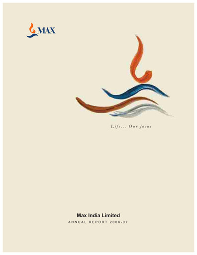 Thumbnail Max Financial Services
 Annual Report 2006-2007