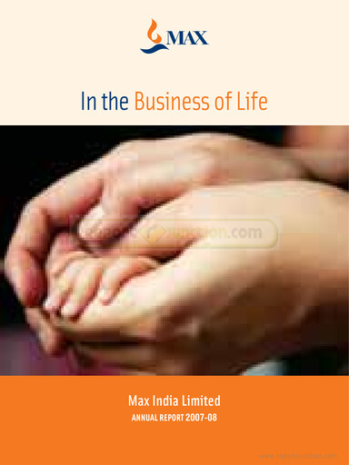 Thumbnail Max Financial Services
 Annual Report 2007-2008