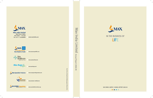 Thumbnail Max Financial Services
 Annual Report 2008-2009
