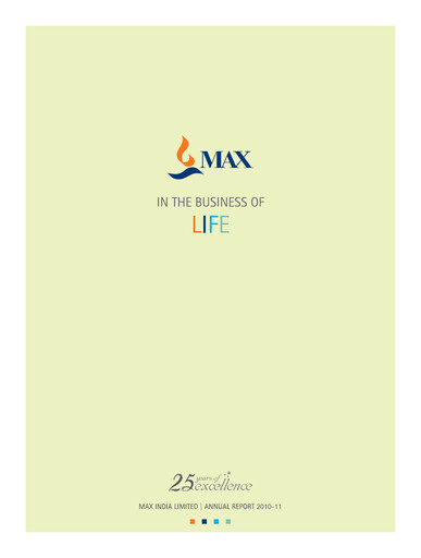 Thumbnail Max Financial Services
 Annual Report 2010-2011