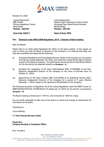 Miniature Max Financial Services
 Rapport trimestriel 2024-q2