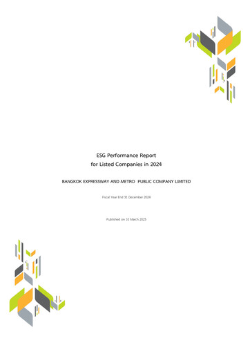 Thumbnail Bangkok Expressway and Metro (BEM) ESG Report 2024