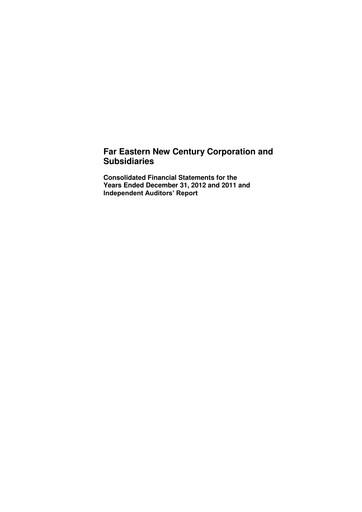 Thumbnail Far Eastern New Century Financial Statement 2012