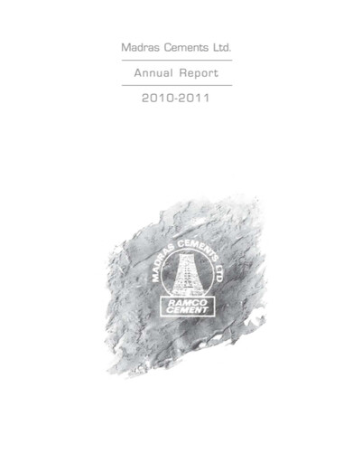 Thumbnail Ramco Cements
 Annual Report 2010-2011