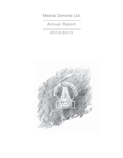 Thumbnail Ramco Cements
 Annual Report 2012-2013