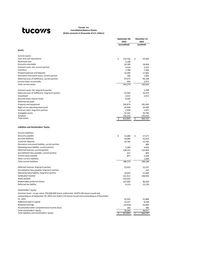 Thumbnail Tucows Financial Statement 2023-9m