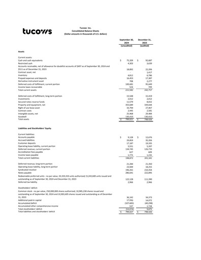 Thumbnail Tucows Financial Statement 2024-9m