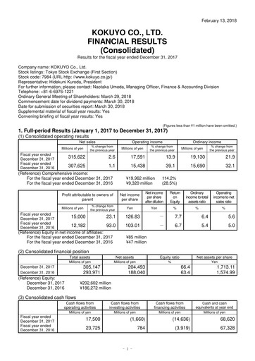 Thumbnail Kokuyo Financial Statement 2017