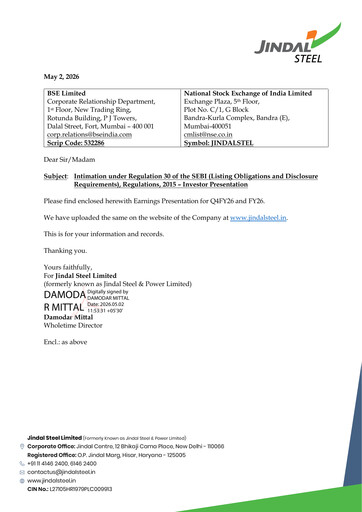 Thumbnail Jindal Steel & Power

 Quarterly Report 2026-q4