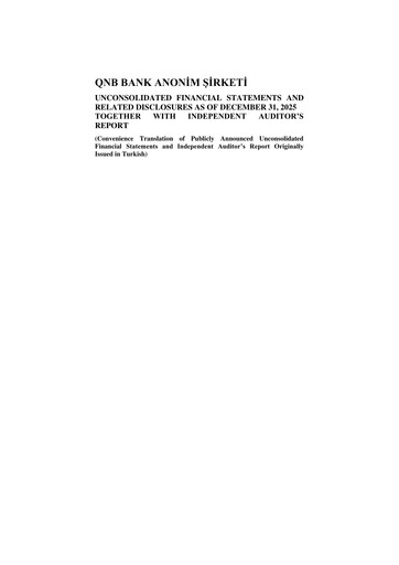Thumbnail QNB Finansbank Financial Statement 2025