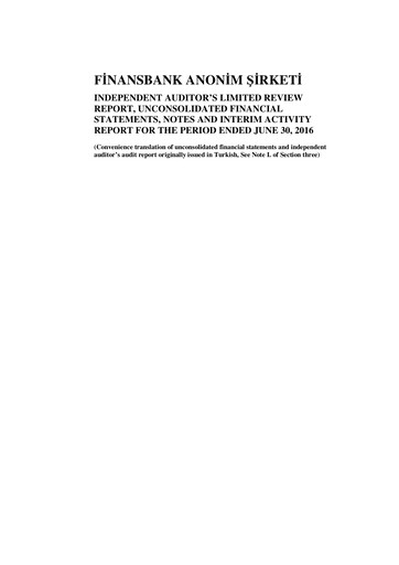 Thumbnail QNB Finansbank Half-year Report 2016-h1