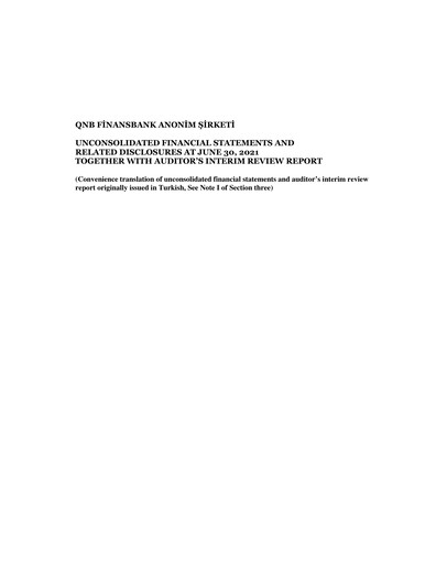 Thumbnail QNB Finansbank Half-year Report 2021-h1