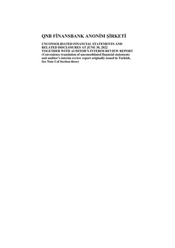 Thumbnail QNB Finansbank Half-year Report 2022-h1