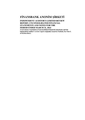Thumbnail QNB Finansbank Quarterly Report 2014-q1