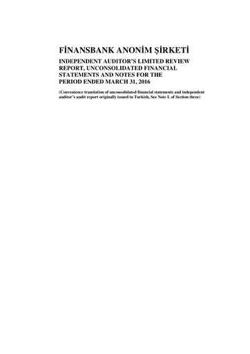 Thumbnail QNB Finansbank Quarterly Report 2016-q1