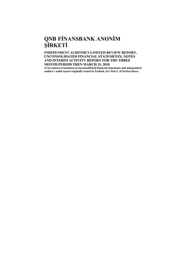 Thumbnail QNB Finansbank Quarterly Report 2018-q1