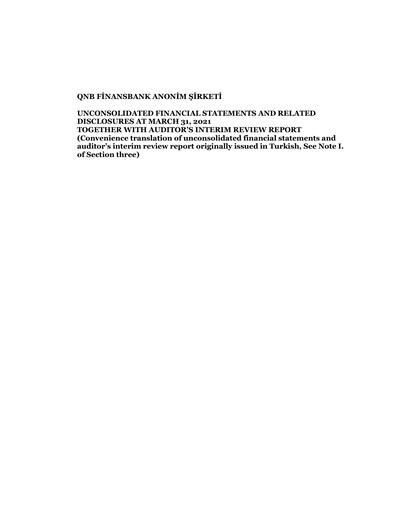 Thumbnail QNB Finansbank Quarterly Report 2021-q1