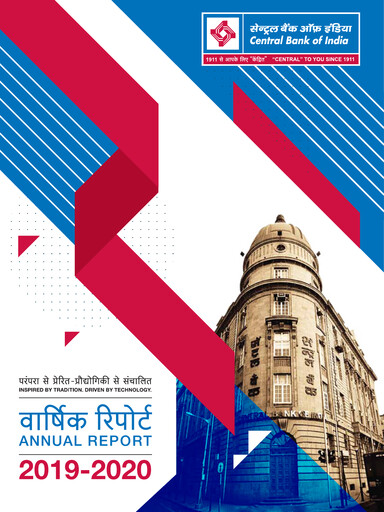 Miniature Central Bank of India Rapport annuel 2019-2020