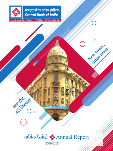 Miniature Central Bank of India Rapport annuel 2020-2021