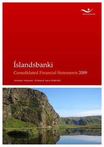 Thumbnail Íslandsbanki Financial Statement 2009