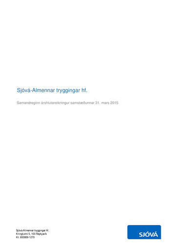 Thumbnail Sjóvá-Almennar tryggingar Quarterly Report 2015-q1
