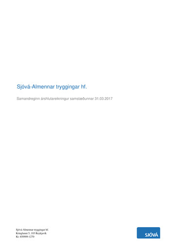 Thumbnail Sjóvá-Almennar tryggingar Quarterly Report 2017-q1