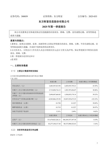 Thumbnail East Money Information Quarterly Report 2025-q1