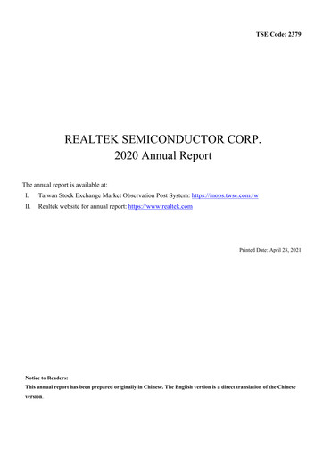 Thumbnail Realtek
 Annual Report 2020