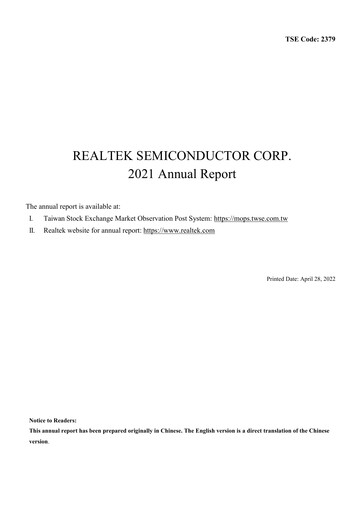 Thumbnail Realtek
 Annual Report 2021