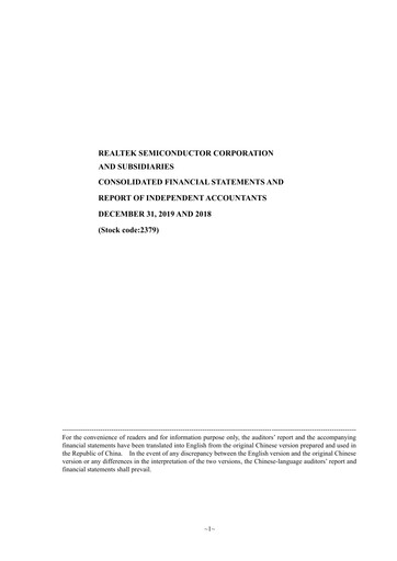 Thumbnail Realtek
 Financial Statement 2019