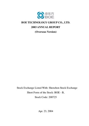 Thumbnail BOE Technology Annual Report 2003