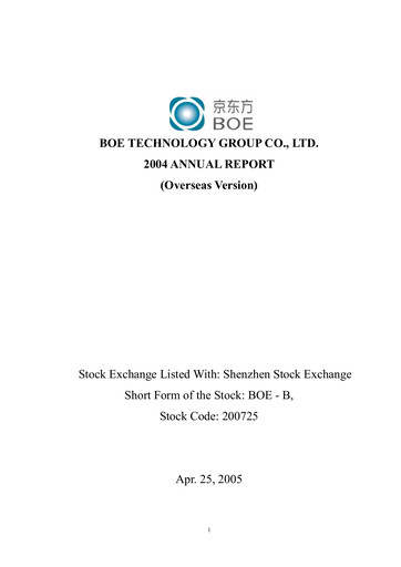 Thumbnail BOE Technology Annual Report 2004
