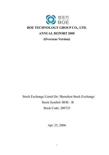 Thumbnail BOE Technology Annual Report 2005