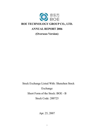 Thumbnail BOE Technology Annual Report 2006