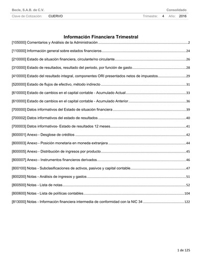 Thumbnail Becle Financial Statement 2016