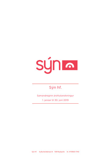 Thumbnail Sýn hf. Half-year Report 2019-h1