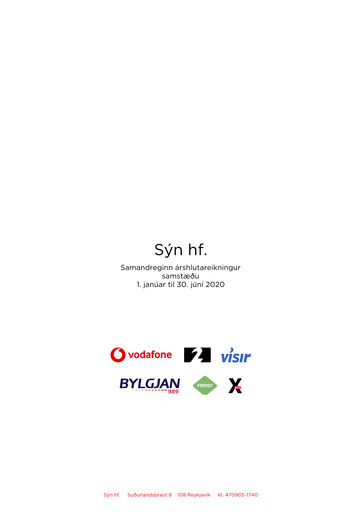 Thumbnail Sýn hf. Half-year Report 2020-h1