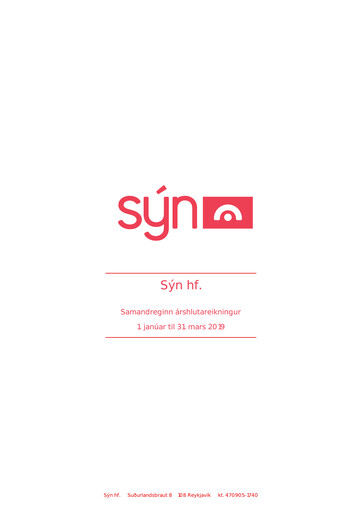 Thumbnail Sýn hf. Quarterly Report 2019-q1