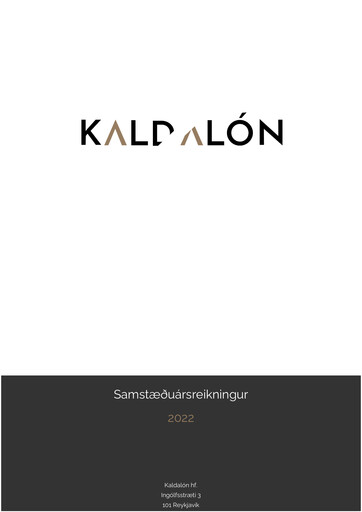 Thumbnail Kaldalón Annual Report 2022
