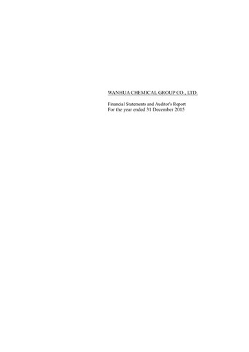 Thumbnail Wanhua Chemical Financial Statement 2015